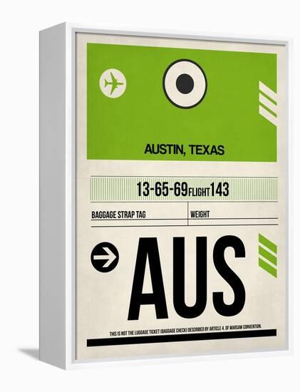 AUS Austin Luggage Tag 1-NaxArt-Framed Stretched Canvas