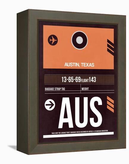 AUS Austin Luggage Tag 2-NaxArt-Framed Stretched Canvas