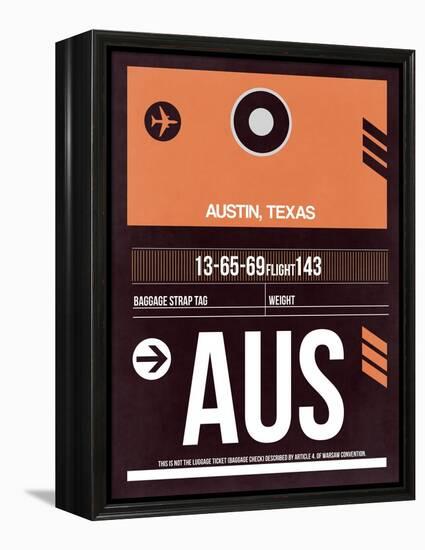 AUS Austin Luggage Tag 2-NaxArt-Framed Stretched Canvas