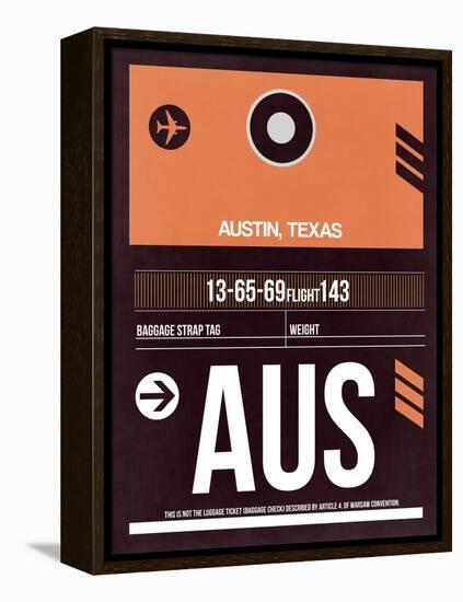 AUS Austin Luggage Tag 2-NaxArt-Framed Stretched Canvas