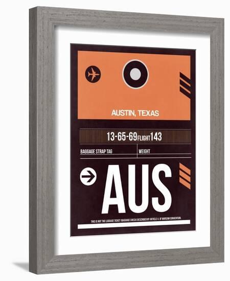 AUS Austin Luggage Tag 2-NaxArt-Framed Art Print