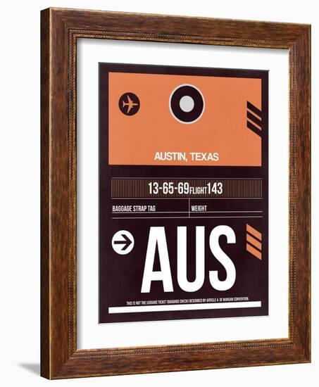 AUS Austin Luggage Tag 2-NaxArt-Framed Art Print