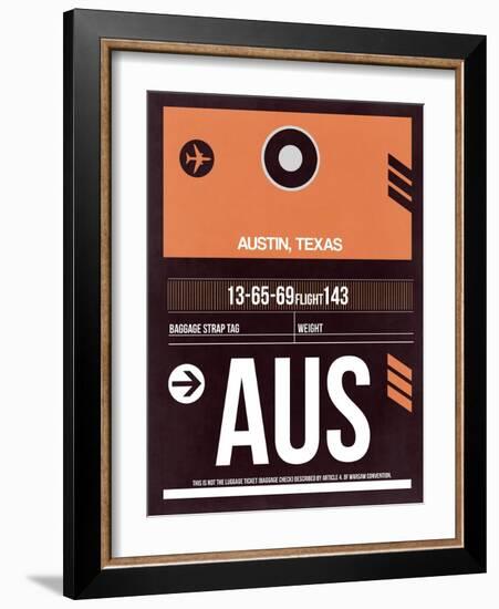 AUS Austin Luggage Tag 2-NaxArt-Framed Art Print