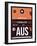 AUS Austin Luggage Tag 2-NaxArt-Framed Art Print