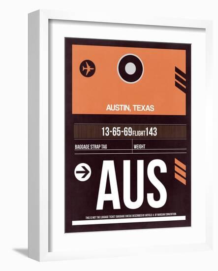 AUS Austin Luggage Tag 2-NaxArt-Framed Art Print