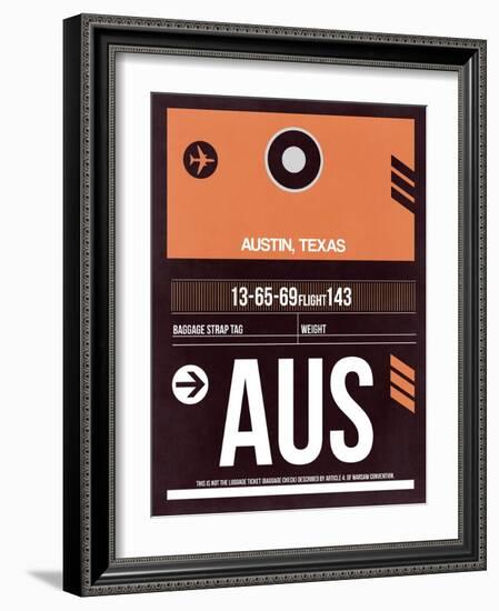 AUS Austin Luggage Tag 2-NaxArt-Framed Art Print