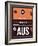 AUS Austin Luggage Tag 2-NaxArt-Framed Art Print