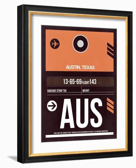 AUS Austin Luggage Tag 2-NaxArt-Framed Art Print