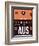 AUS Austin Luggage Tag 2-NaxArt-Framed Premium Giclee Print