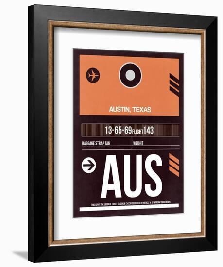 AUS Austin Luggage Tag 2-NaxArt-Framed Premium Giclee Print