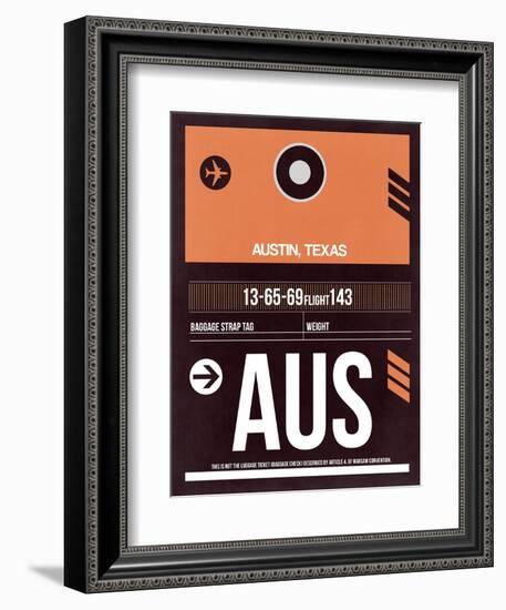 AUS Austin Luggage Tag 2-NaxArt-Framed Premium Giclee Print