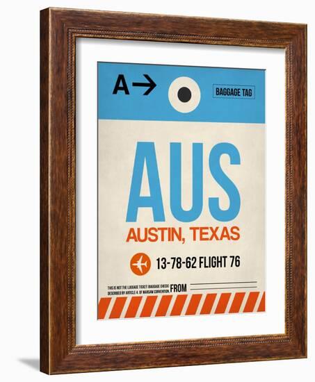 AUS Austin Luggage Tag I-NaxArt-Framed Art Print