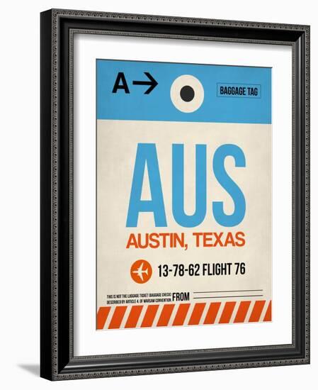 AUS Austin Luggage Tag I-NaxArt-Framed Art Print