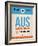 AUS Austin Luggage Tag I-NaxArt-Framed Art Print