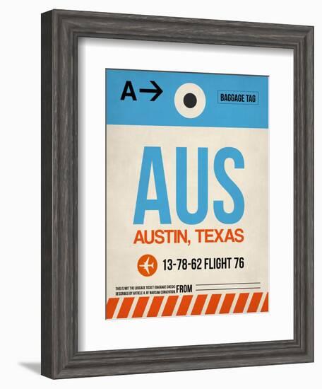 AUS Austin Luggage Tag I-NaxArt-Framed Art Print