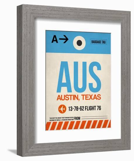 AUS Austin Luggage Tag I-NaxArt-Framed Art Print