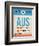 AUS Austin Luggage Tag I-NaxArt-Framed Art Print