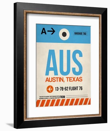 AUS Austin Luggage Tag I-NaxArt-Framed Art Print