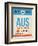 AUS Austin Luggage Tag I-NaxArt-Framed Art Print