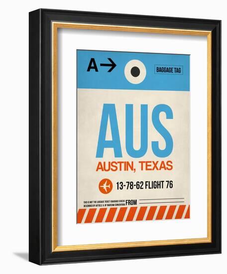 AUS Austin Luggage Tag I-NaxArt-Framed Art Print