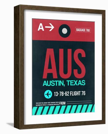 AUS Austin Luggage Tag II-NaxArt-Framed Art Print
