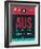 AUS Austin Luggage Tag II-NaxArt-Framed Art Print