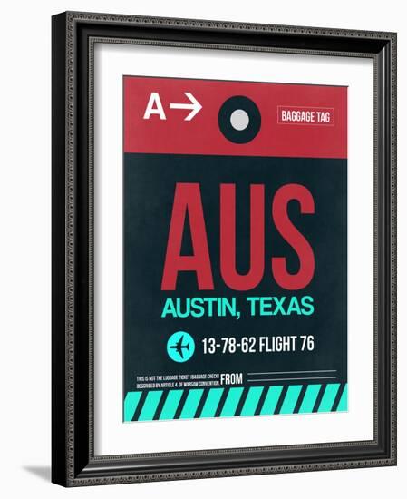 AUS Austin Luggage Tag II-NaxArt-Framed Art Print