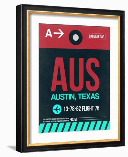 AUS Austin Luggage Tag II-NaxArt-Framed Art Print