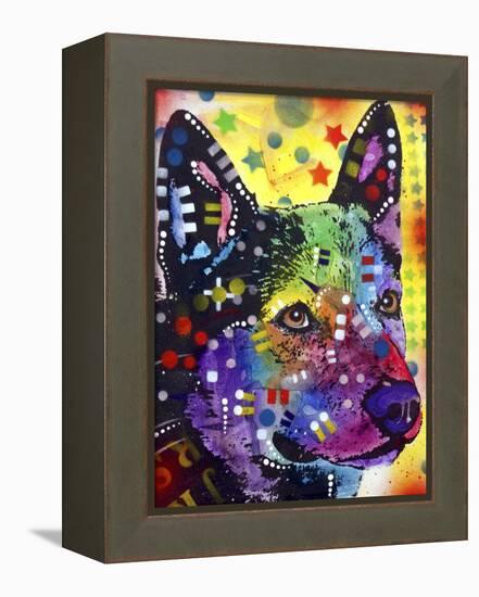 Aus Cattle Dog-Dean Russo-Framed Premier Image Canvas