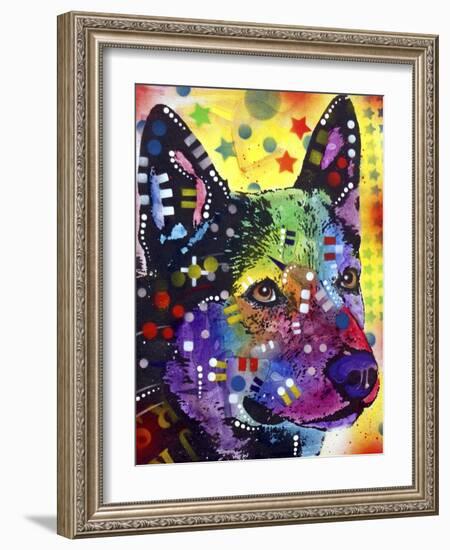 Aus Cattle Dog-Dean Russo-Framed Giclee Print