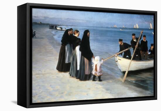 Ausfahrt der Fischer. (Skagen 1894)-Peter Severin Kroyer-Framed Premier Image Canvas