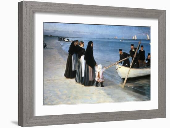 Ausfahrt der Fischer. (Skagen 1894)-Peter Severin Kroyer-Framed Giclee Print