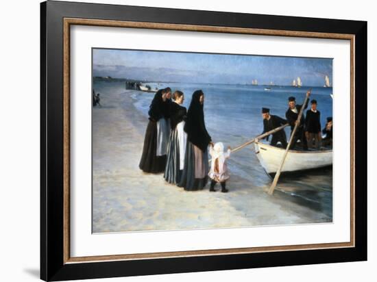 Ausfahrt der Fischer. (Skagen 1894)-Peter Severin Kroyer-Framed Giclee Print