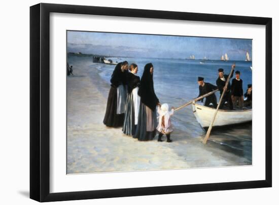 Ausfahrt der Fischer. (Skagen 1894)-Peter Severin Kroyer-Framed Giclee Print