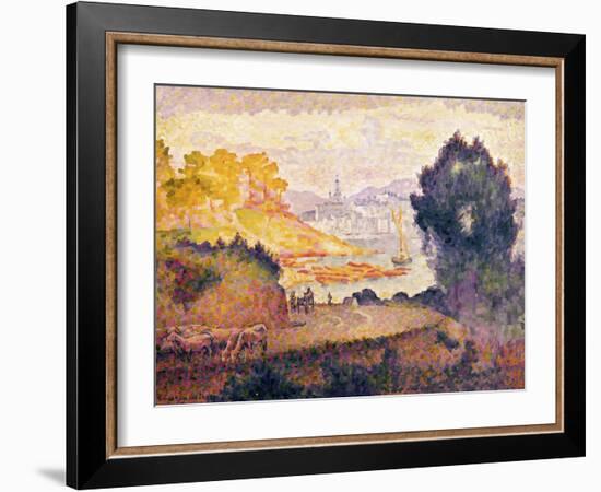 Aussicht auf Menton. Vue de Menton. 1899-1900-Henri Edmond Cross-Framed Giclee Print