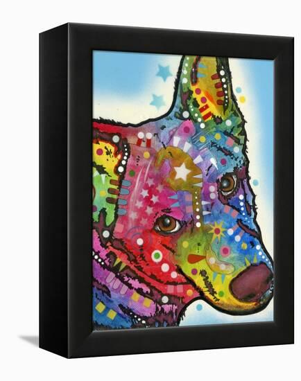 Aussie Sheep Dog-Dean Russo-Framed Premier Image Canvas