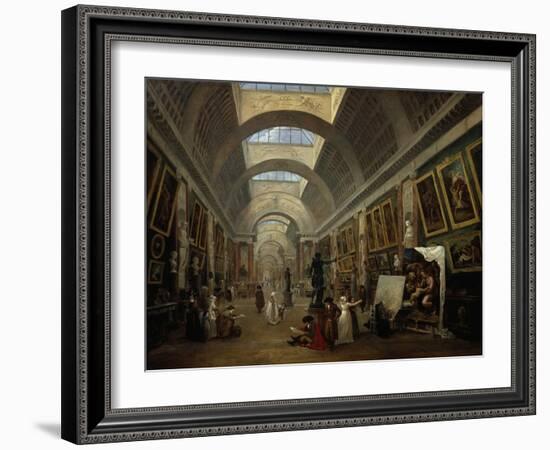 Ausstattungsprojekt für die grosse Galerie des Louvre. 1796-Hubert Robert-Framed Giclee Print