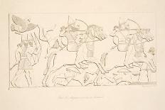 Assyrian Warriors on Horseback, from Monuments of Nineveh, Pub. 1849 (Engraving)-Austen Henry Layard-Framed Giclee Print