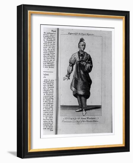 Austenaco, Great Warrior, Commander in Chief of the Cherokee Nation-null-Framed Giclee Print