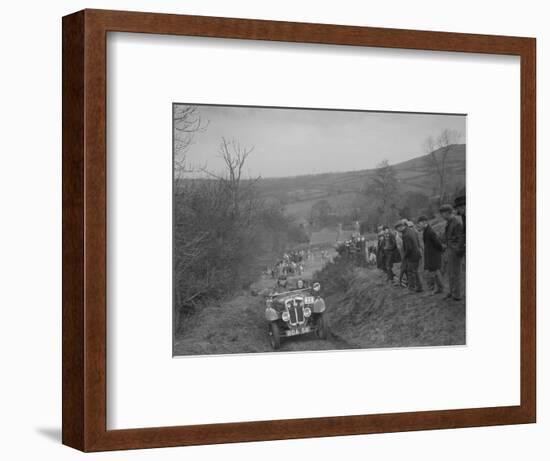 Austin 7 Grasshopper of CD Buckley competing at the MG Car Club Midland Centre Trial, 1938-Bill Brunell-Framed Photographic Print