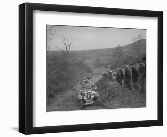 Austin 7 Grasshopper of CD Buckley competing at the MG Car Club Midland Centre Trial, 1938-Bill Brunell-Framed Photographic Print