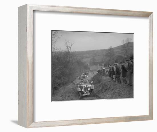 Austin 7 Grasshopper of CD Buckley competing at the MG Car Club Midland Centre Trial, 1938-Bill Brunell-Framed Photographic Print