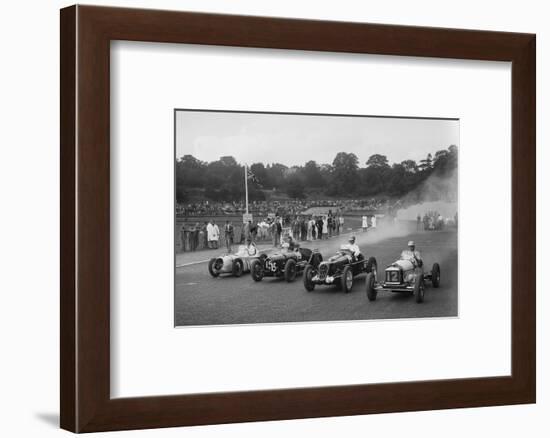 Austin 7 of WD Castello, Alta of Eric Winterbottom and MG K3 racing at Crystal Palace, London, 1939-Bill Brunell-Framed Photographic Print