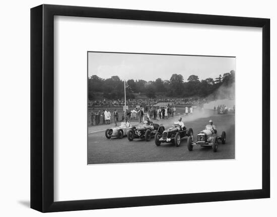 Austin 7 of WD Castello, Alta of Eric Winterbottom and MG K3 racing at Crystal Palace, London, 1939-Bill Brunell-Framed Photographic Print