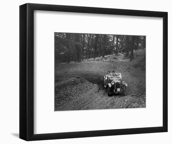 Austin 7 with Arrow body, B&HMC Brighton-Beer Trial, Fingle Bridge Hill, Devon, 1934-Bill Brunell-Framed Photographic Print