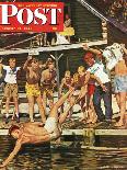 "Wet Camp Counselor," Saturday Evening Post Cover, August 27, 1949-Austin Briggs-Giclee Print