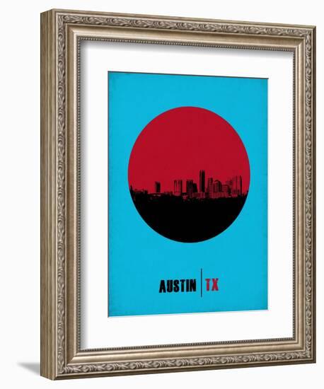 Austin Circle Poster 1-NaxArt-Framed Art Print