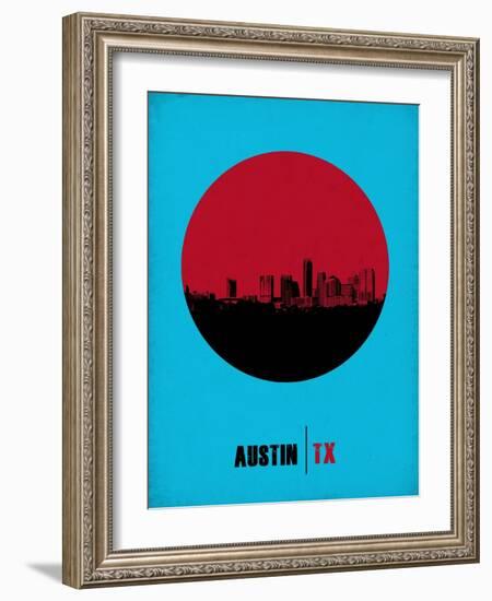 Austin Circle Poster 1-NaxArt-Framed Art Print