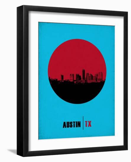 Austin Circle Poster 1-NaxArt-Framed Art Print