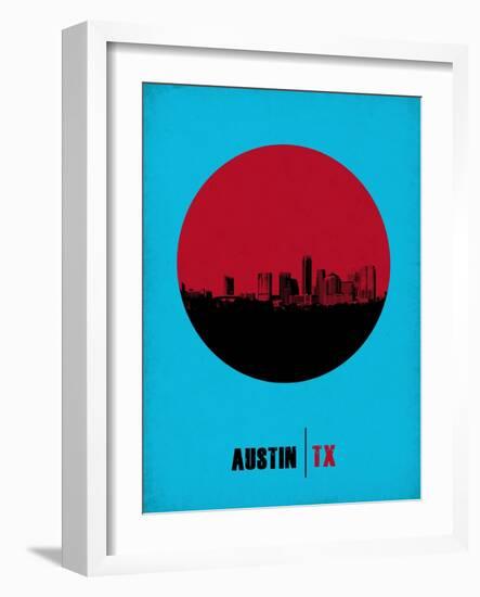 Austin Circle Poster 1-NaxArt-Framed Art Print